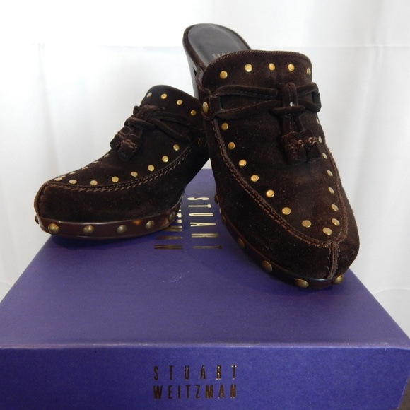Stuart Weitzman Shoes - Stuart Weitzman Brown Suede Mule Size 7M